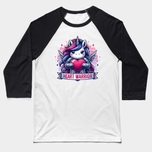 Valentines Day Unicorn of love Heart Warrior Baseball T-Shirt